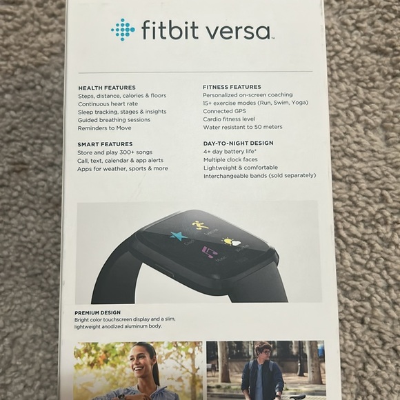 Fitbit Versa Smartwatch - Peach Band/Rose Gold Aluminum Case - Picture 7 of 8